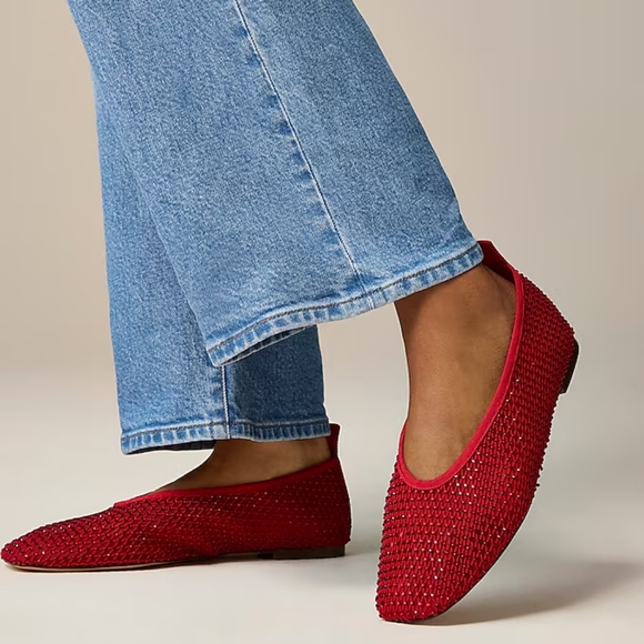 J Crew Quinn Ballet Flat in Embellished Crystal Mesh - Picture 2 of 2